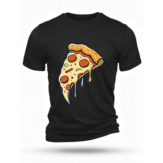 Black T-shirt, front print