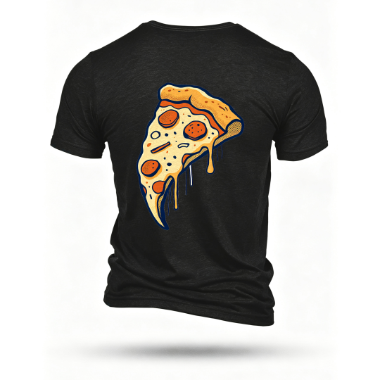 Black T-shirt, back print