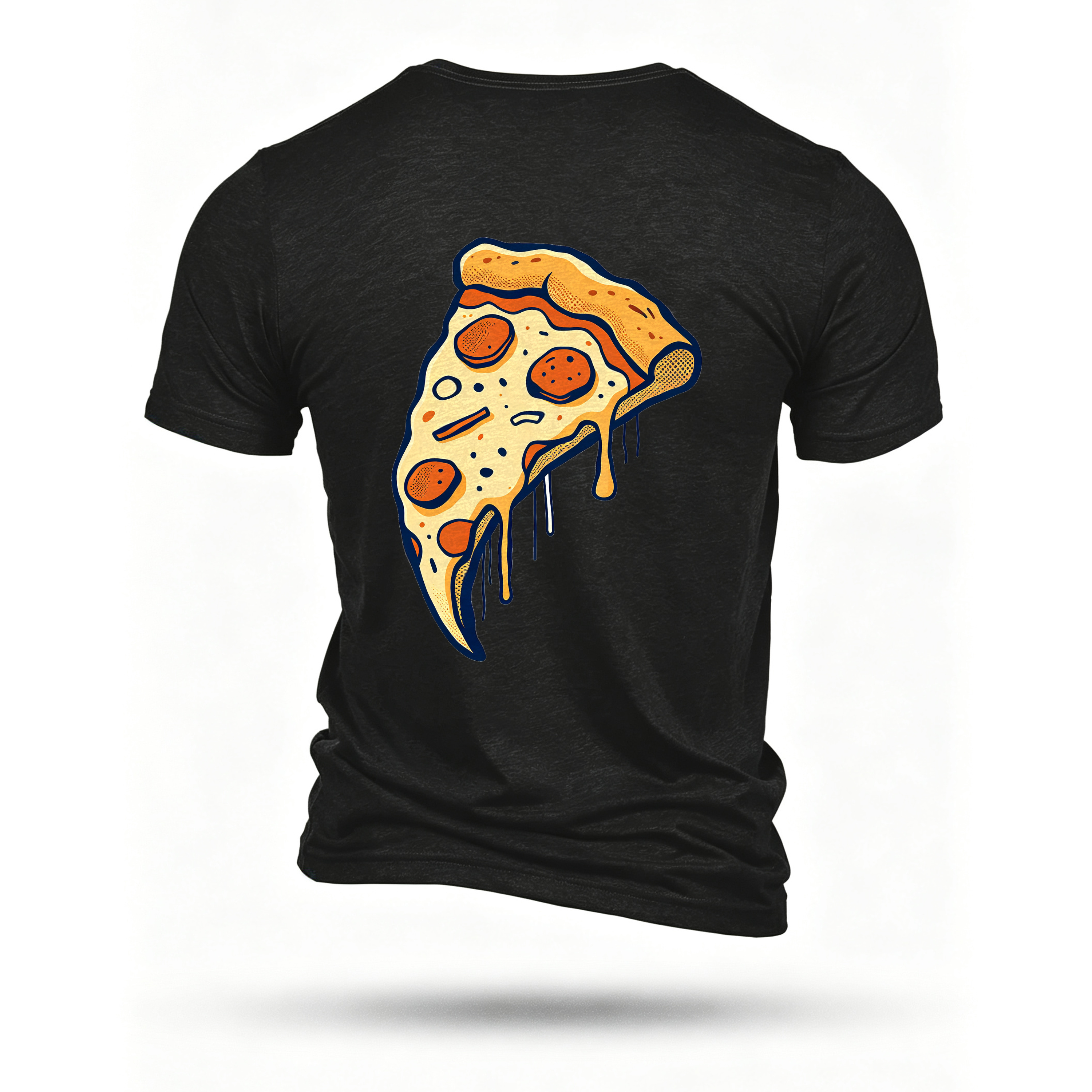 Black T-shirt, back print