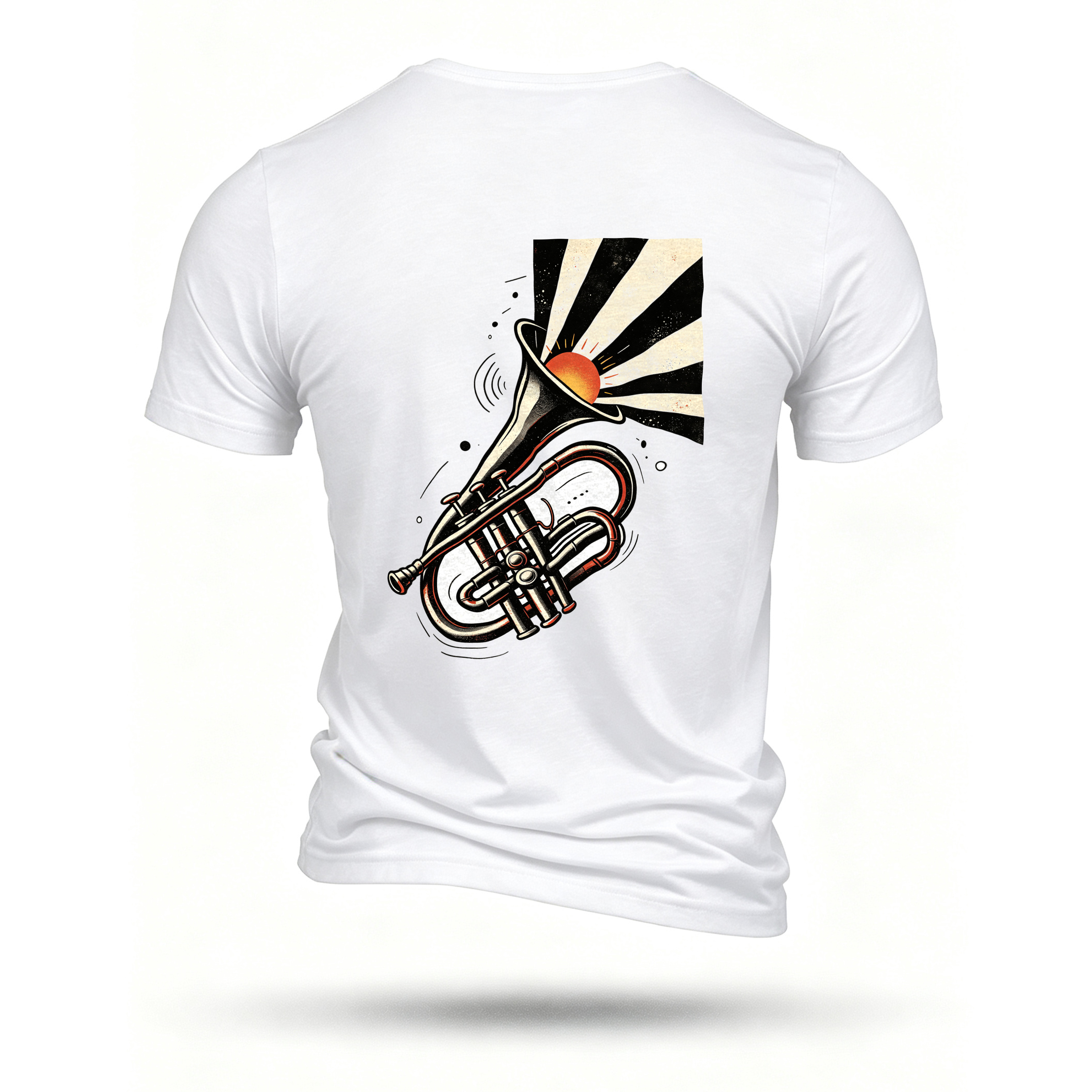 White T-shirt, back print