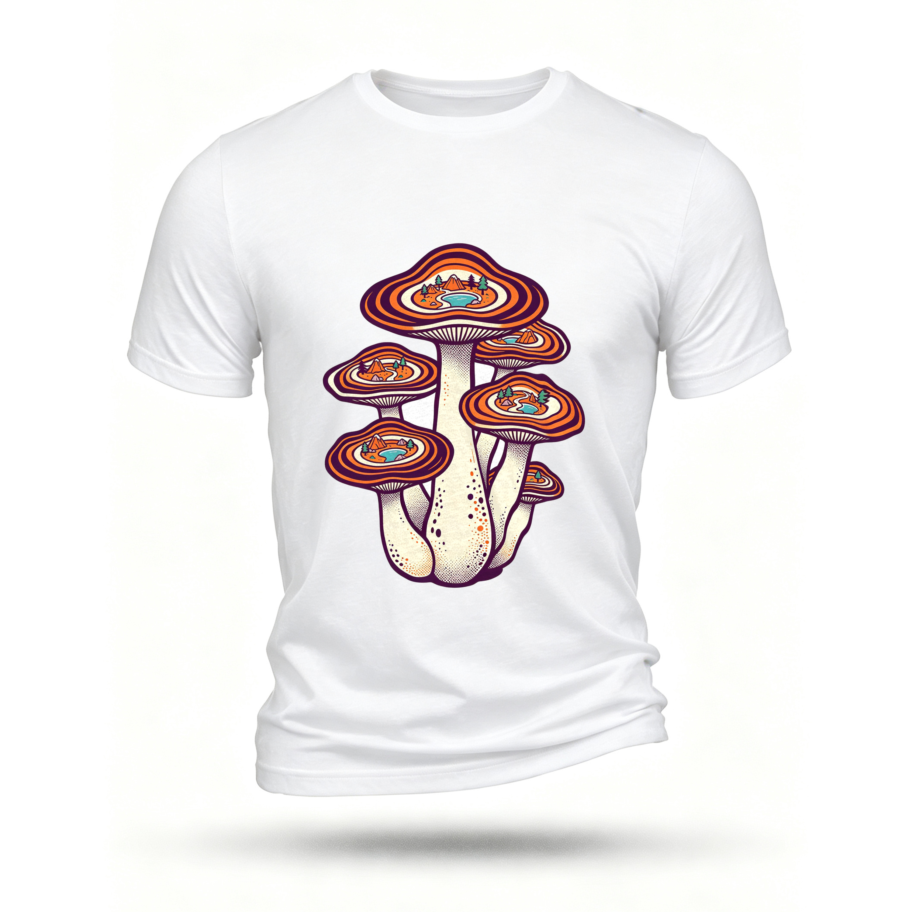White T-shirt, front print