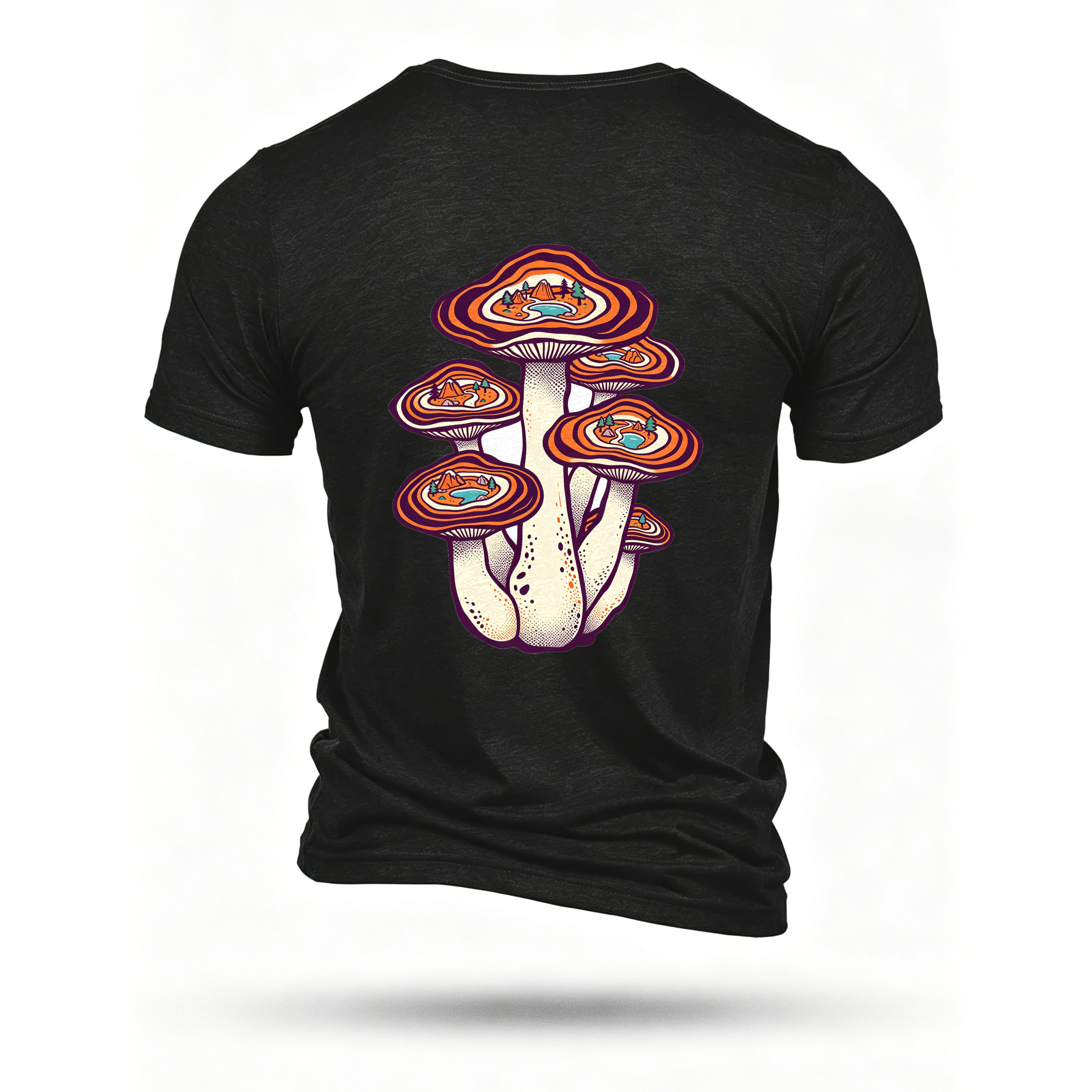 Black T-shirt, back print