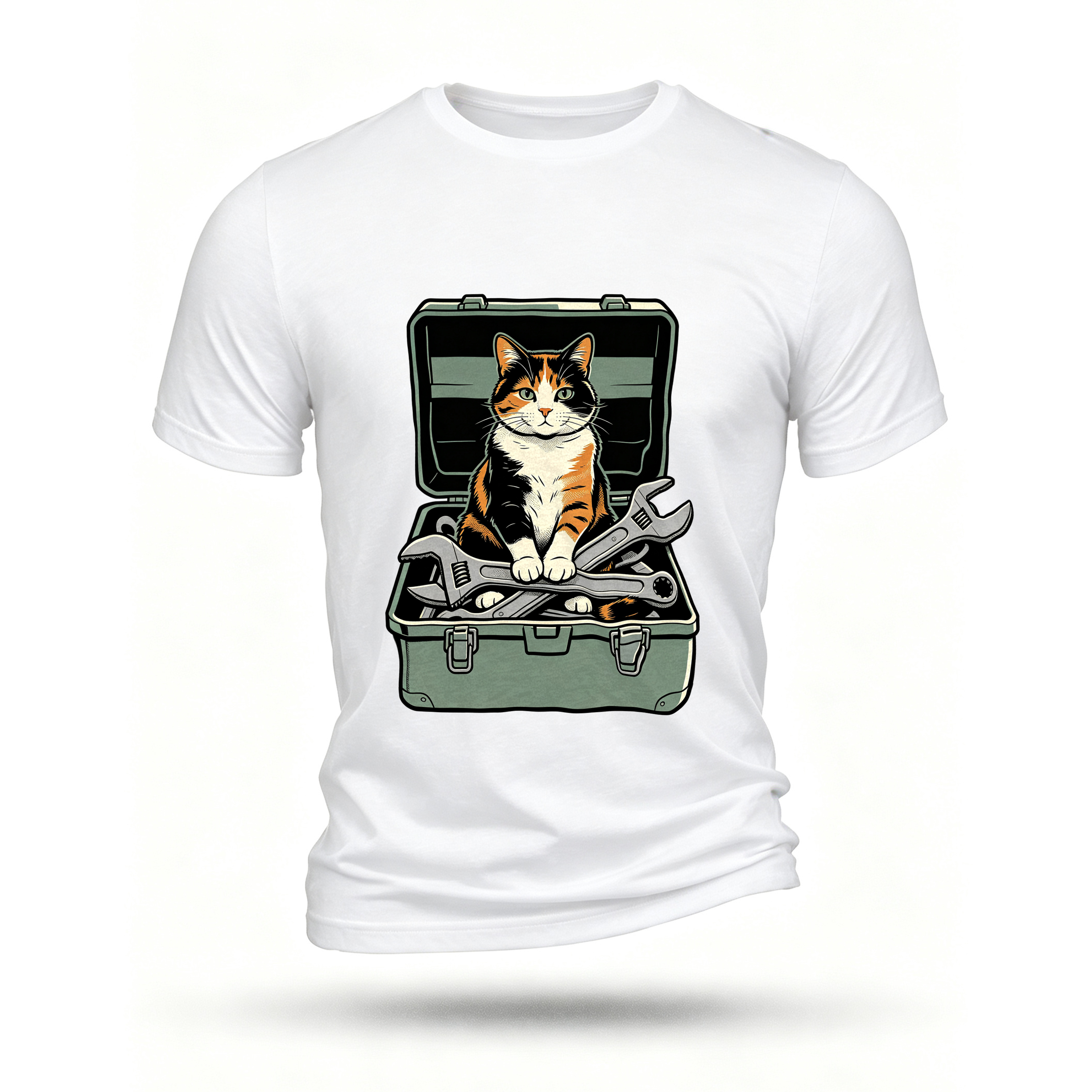White T-shirt, front print