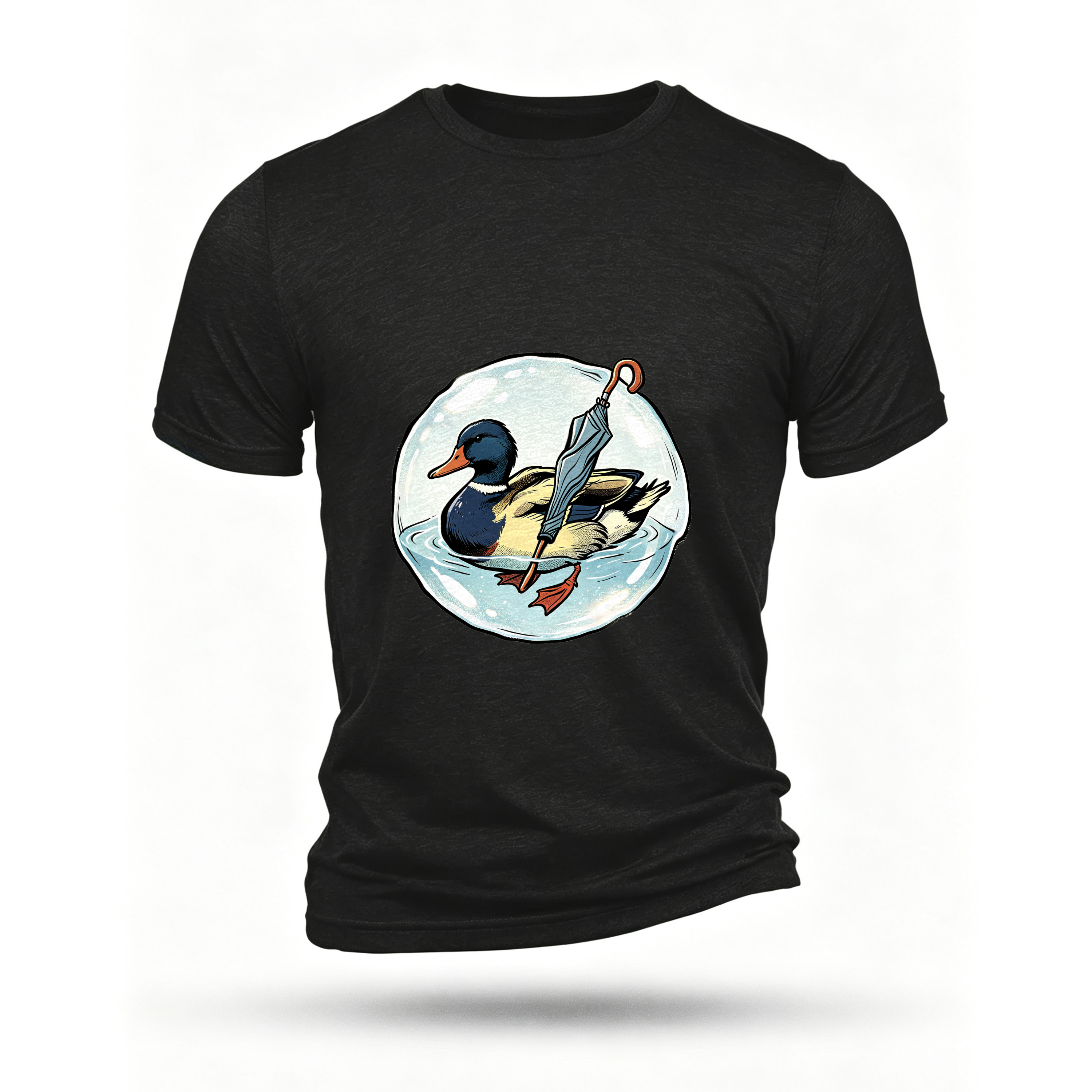 Black T-shirt, front print