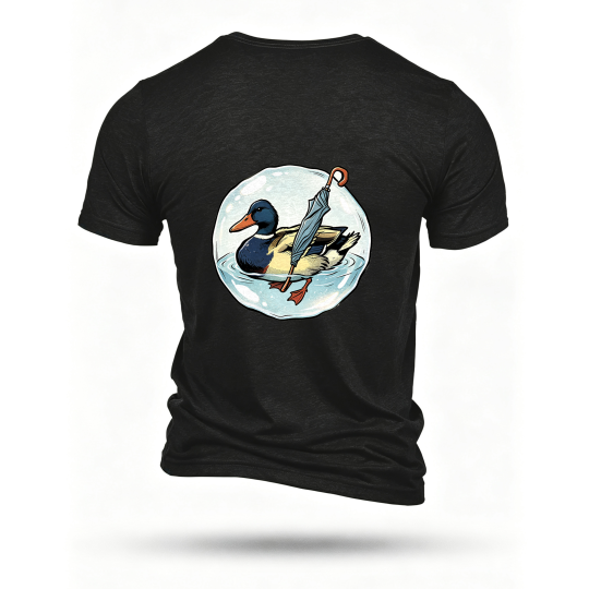 Black T-shirt, back print