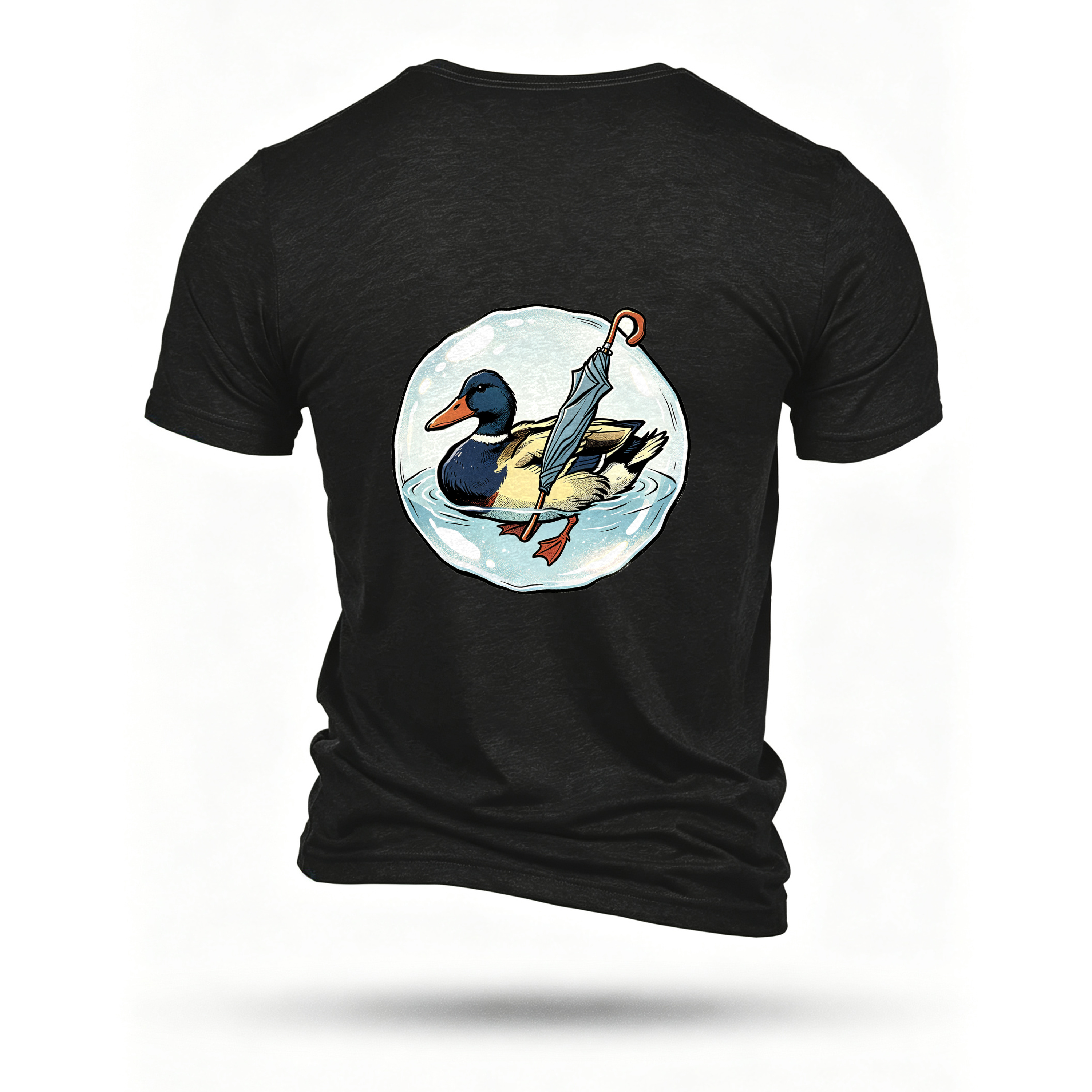 Black T-shirt, back print