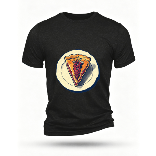 Black T-shirt, front print
