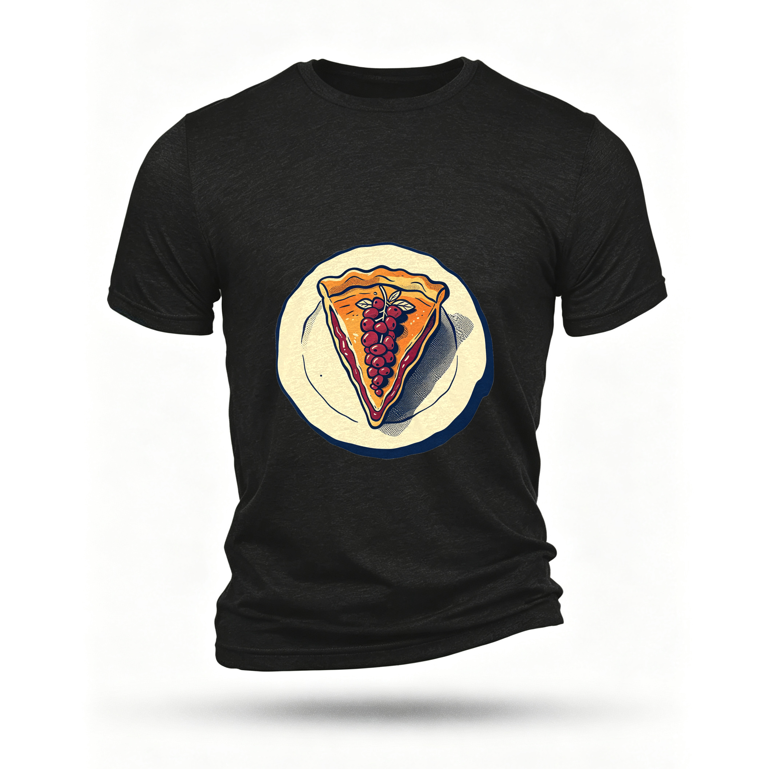 Black T-shirt, front print