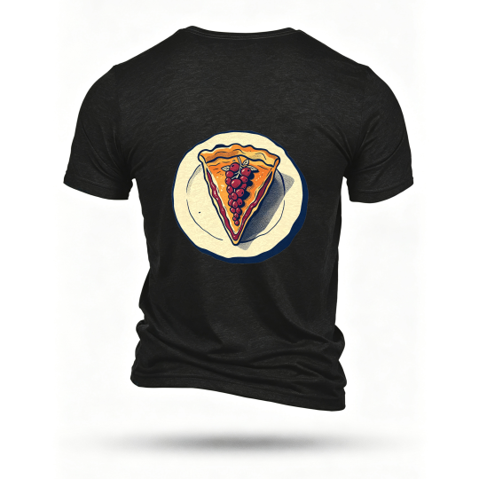 Black T-shirt, back print