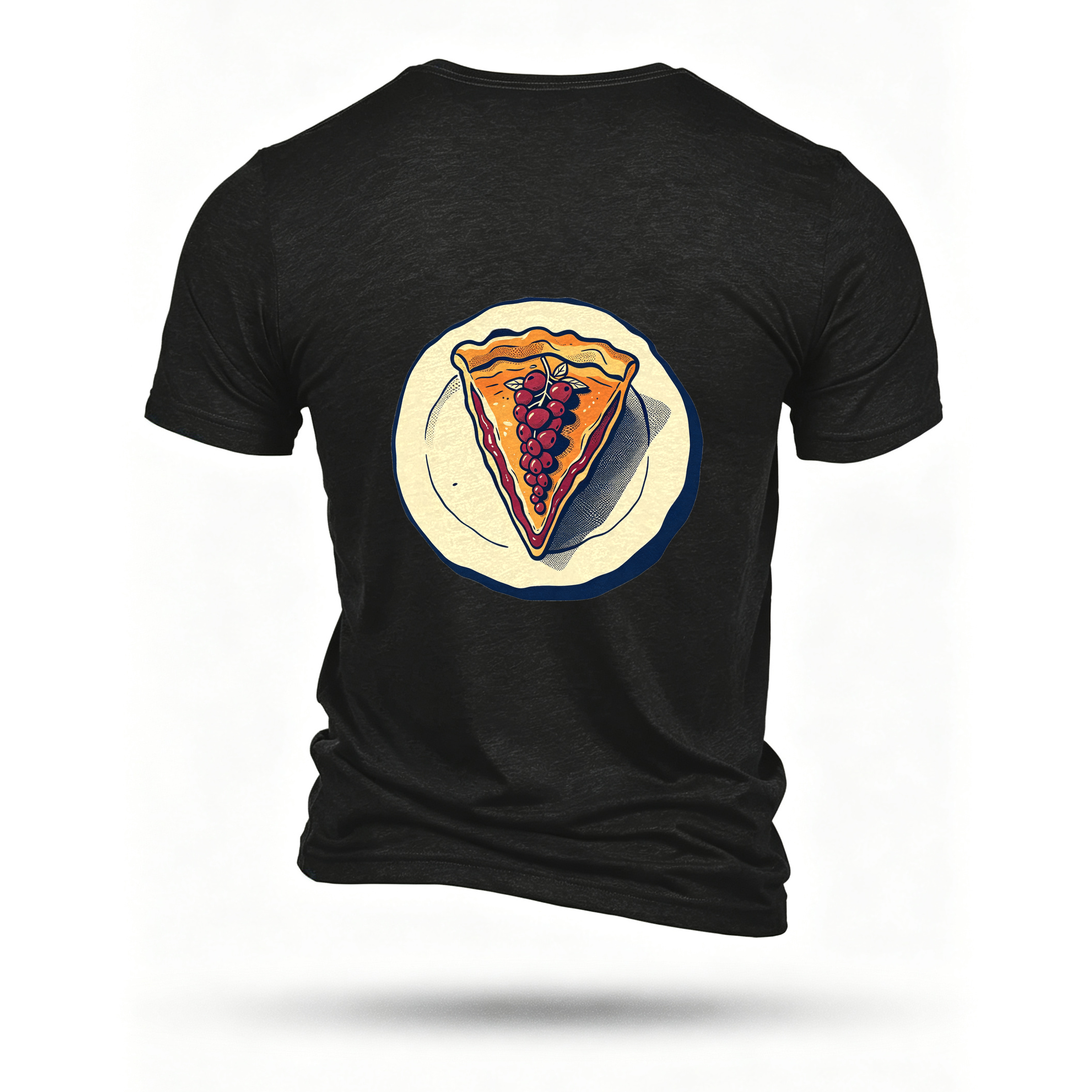 Black T-shirt, back print