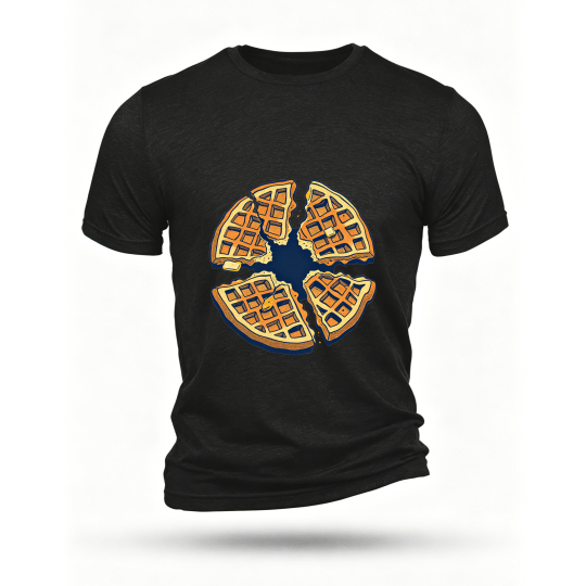 Black T-shirt, front print