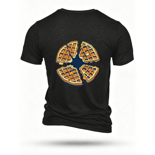 Black T-shirt, back print