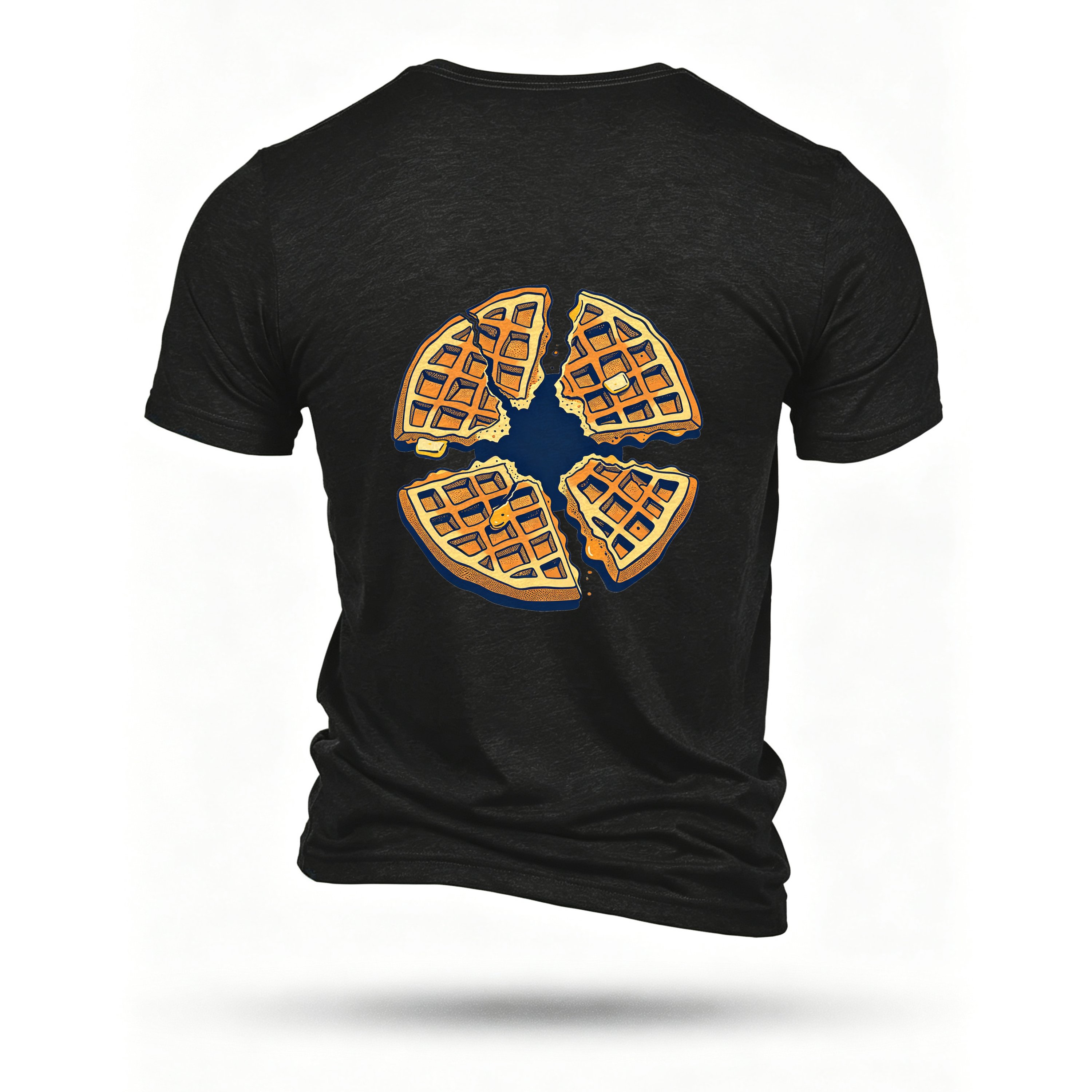 Black T-shirt, back print