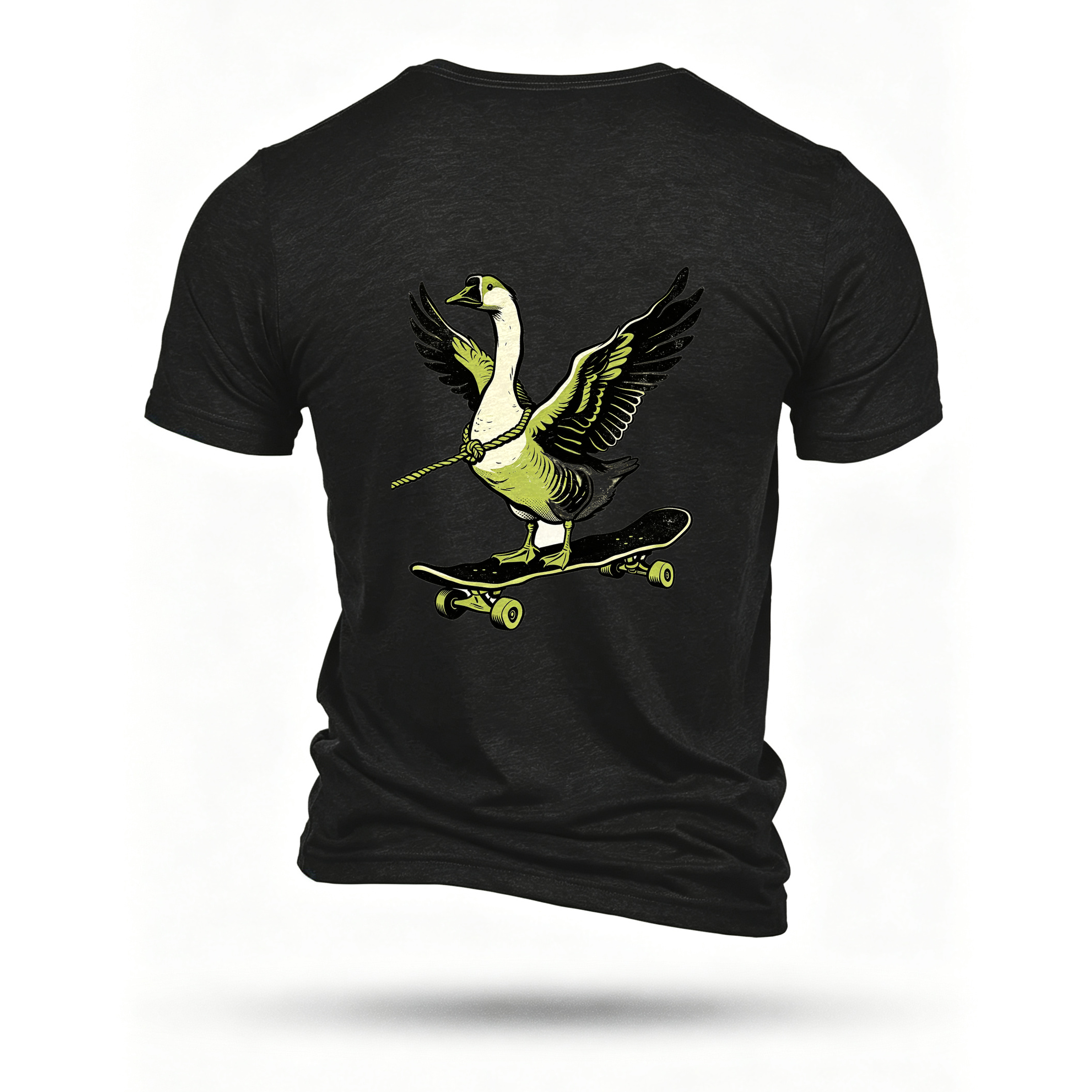 Black T-shirt, back print