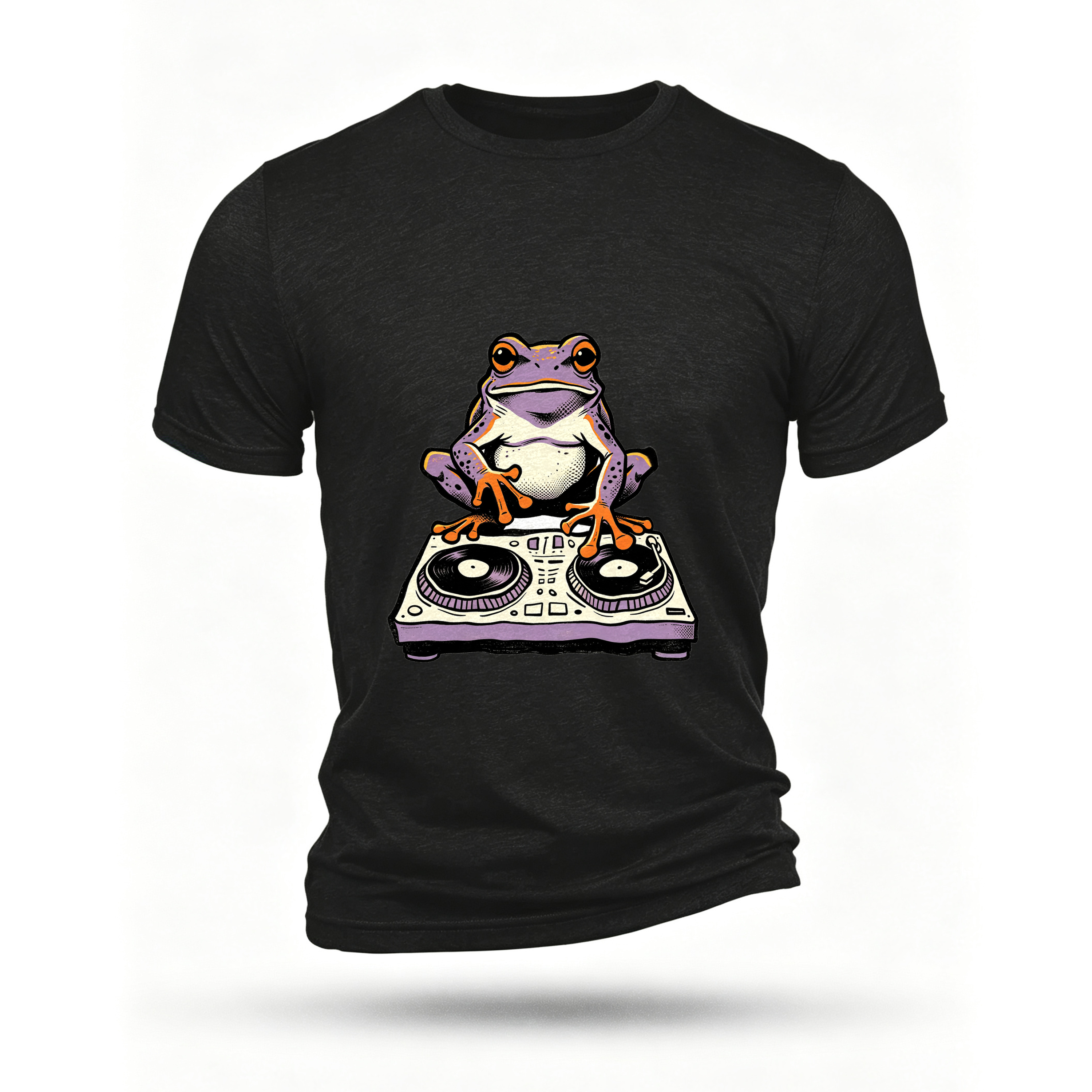 Black T-shirt, front print