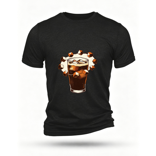 Black T-shirt, front print