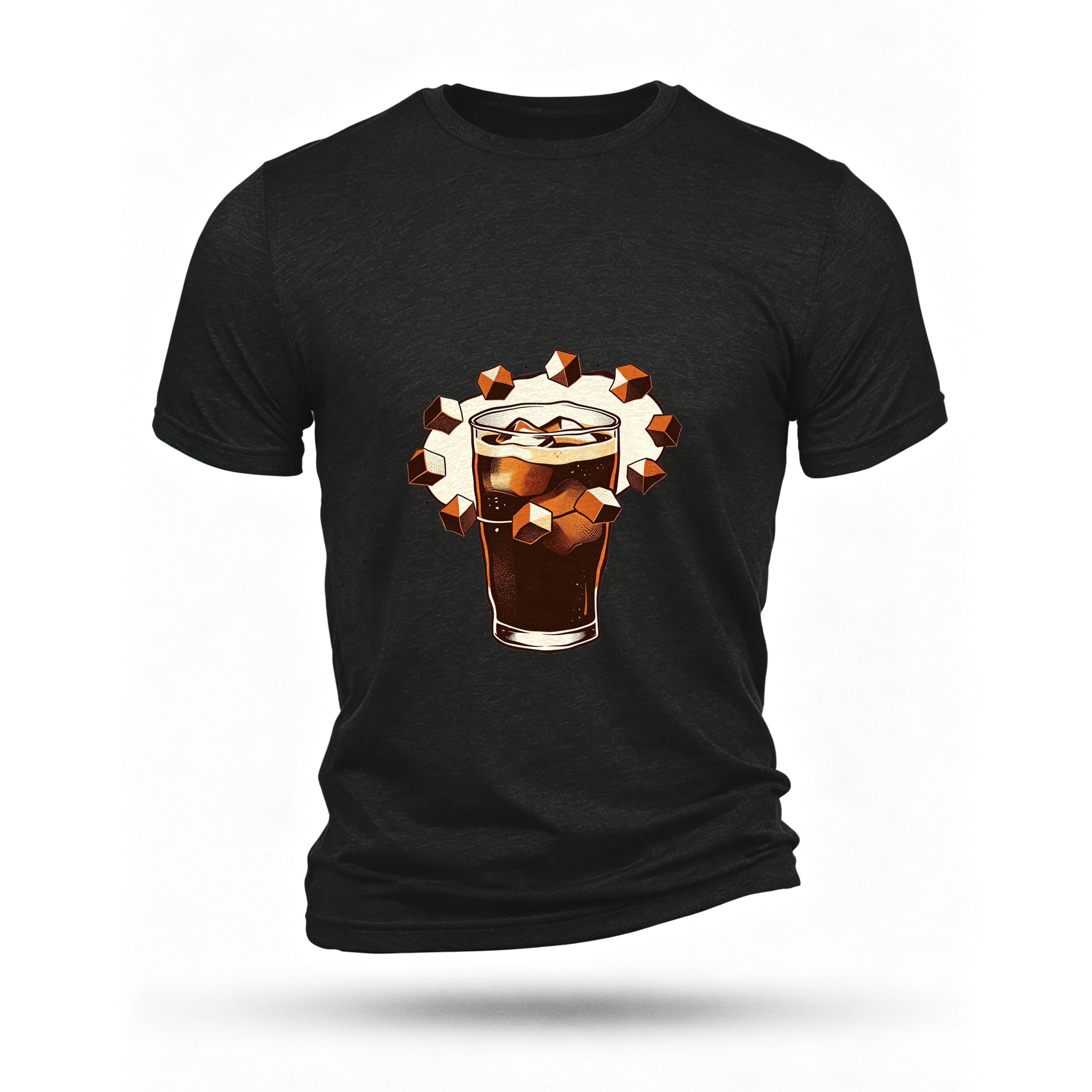 Black T-shirt, front print
