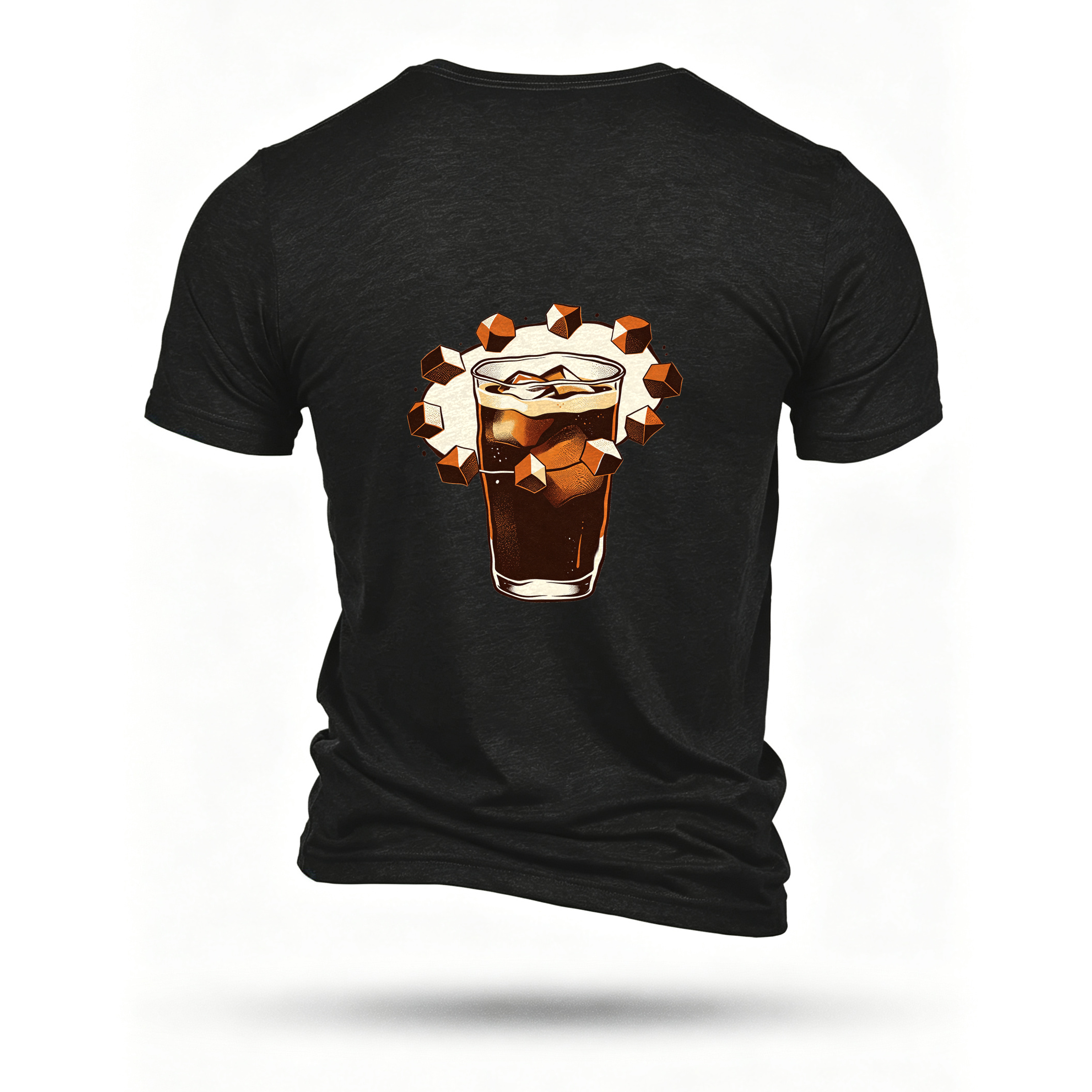 Black T-shirt, back print