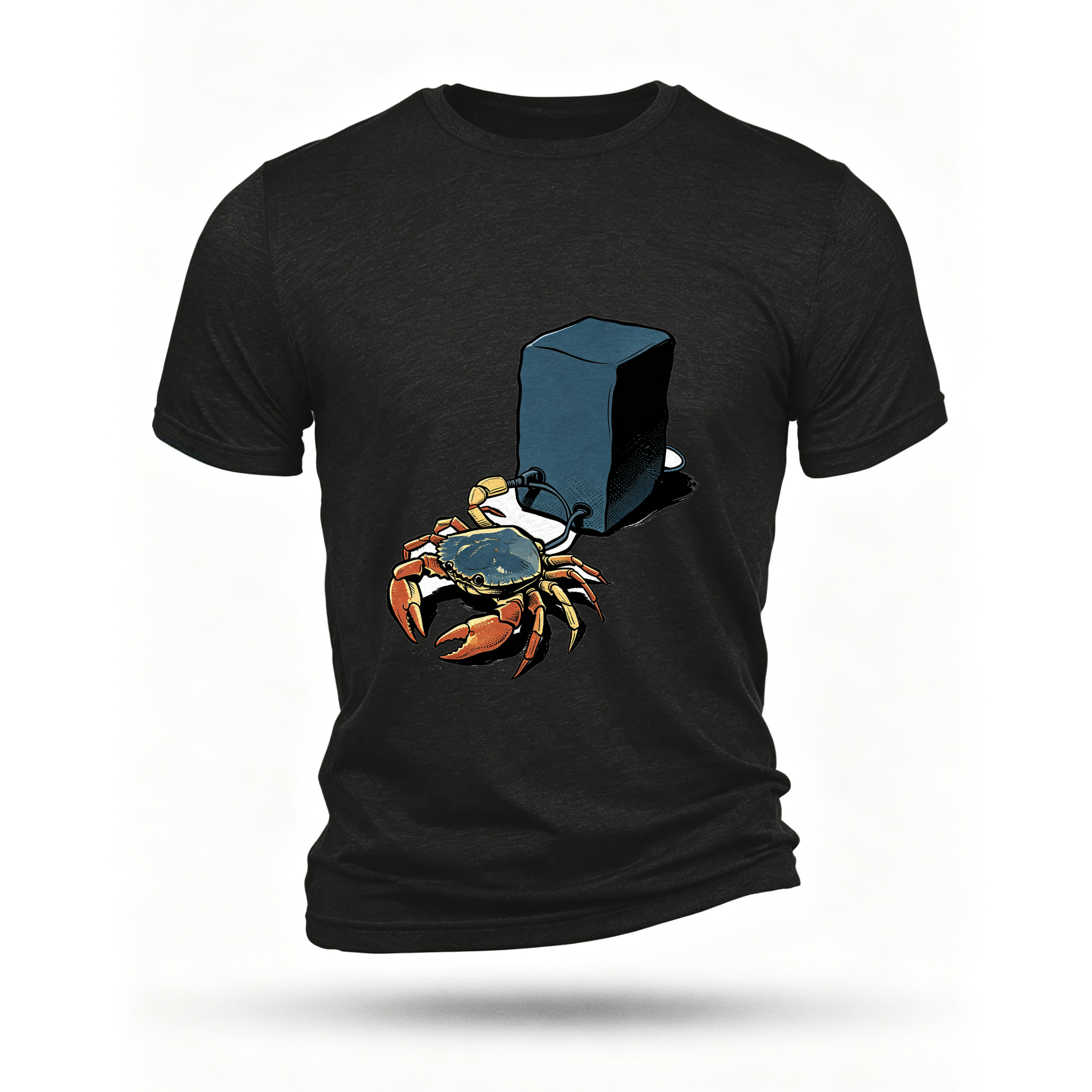 Black T-shirt, front print