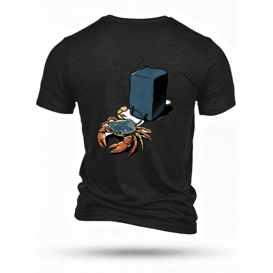 Black T-shirt, back print