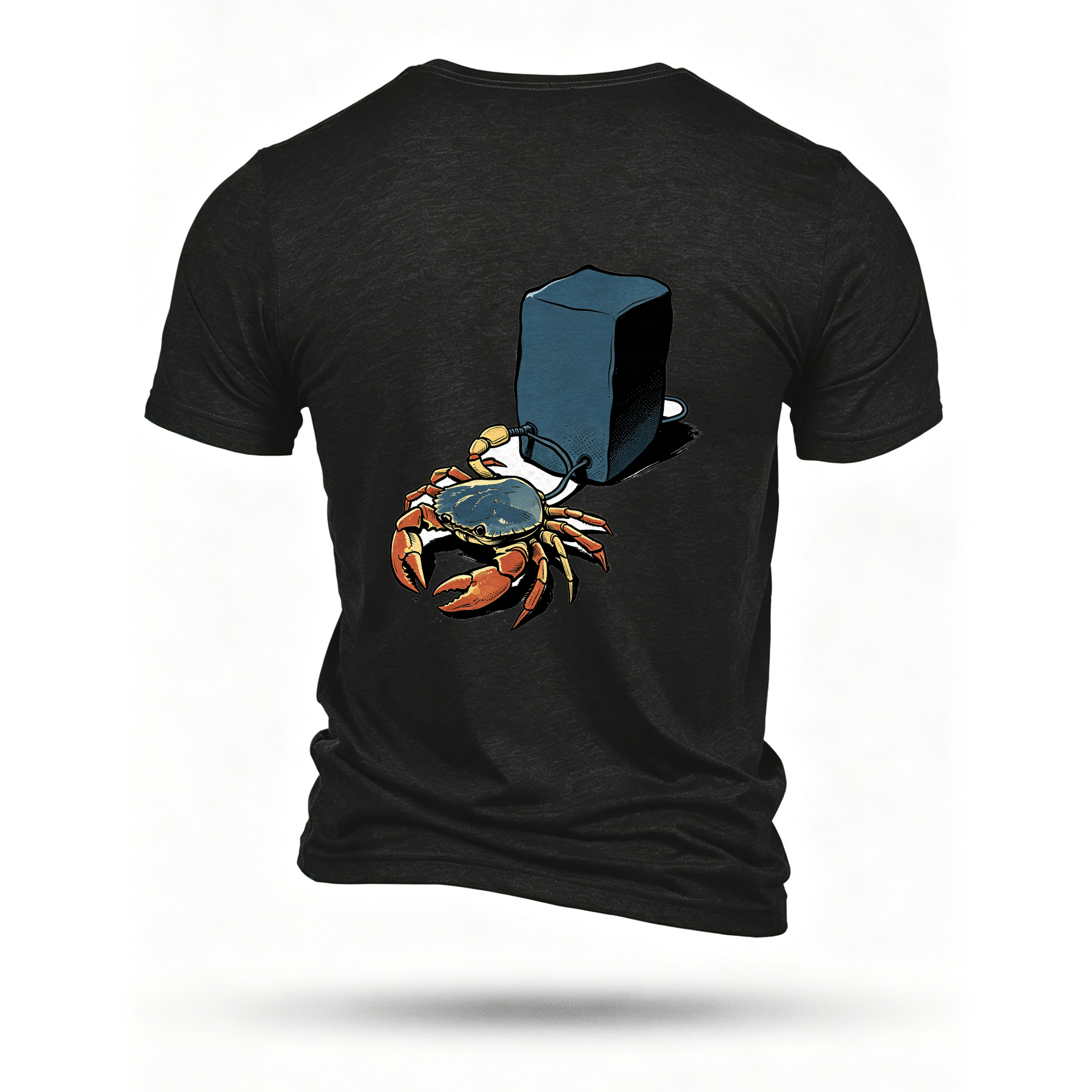 Black T-shirt, back print