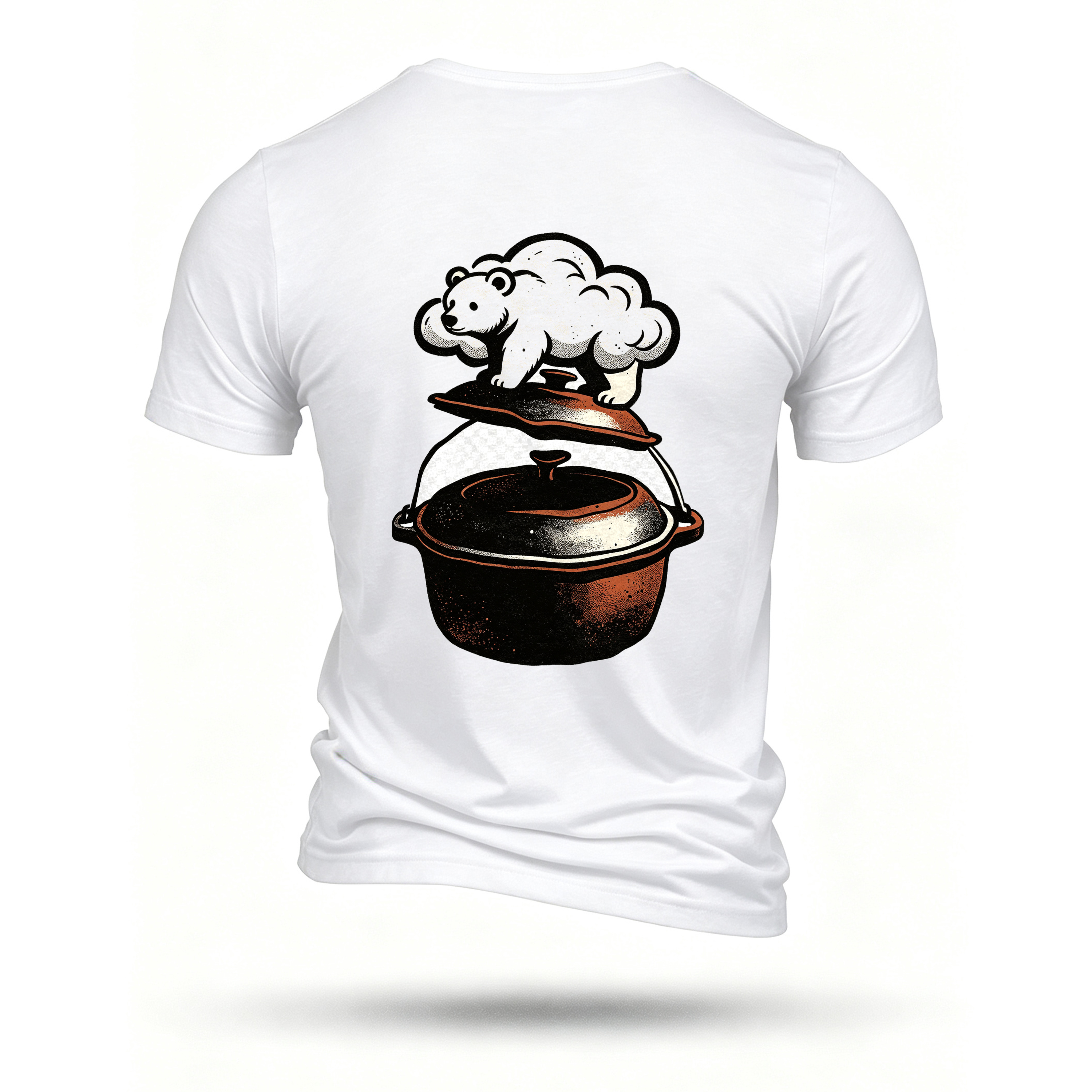 White T-shirt, back print