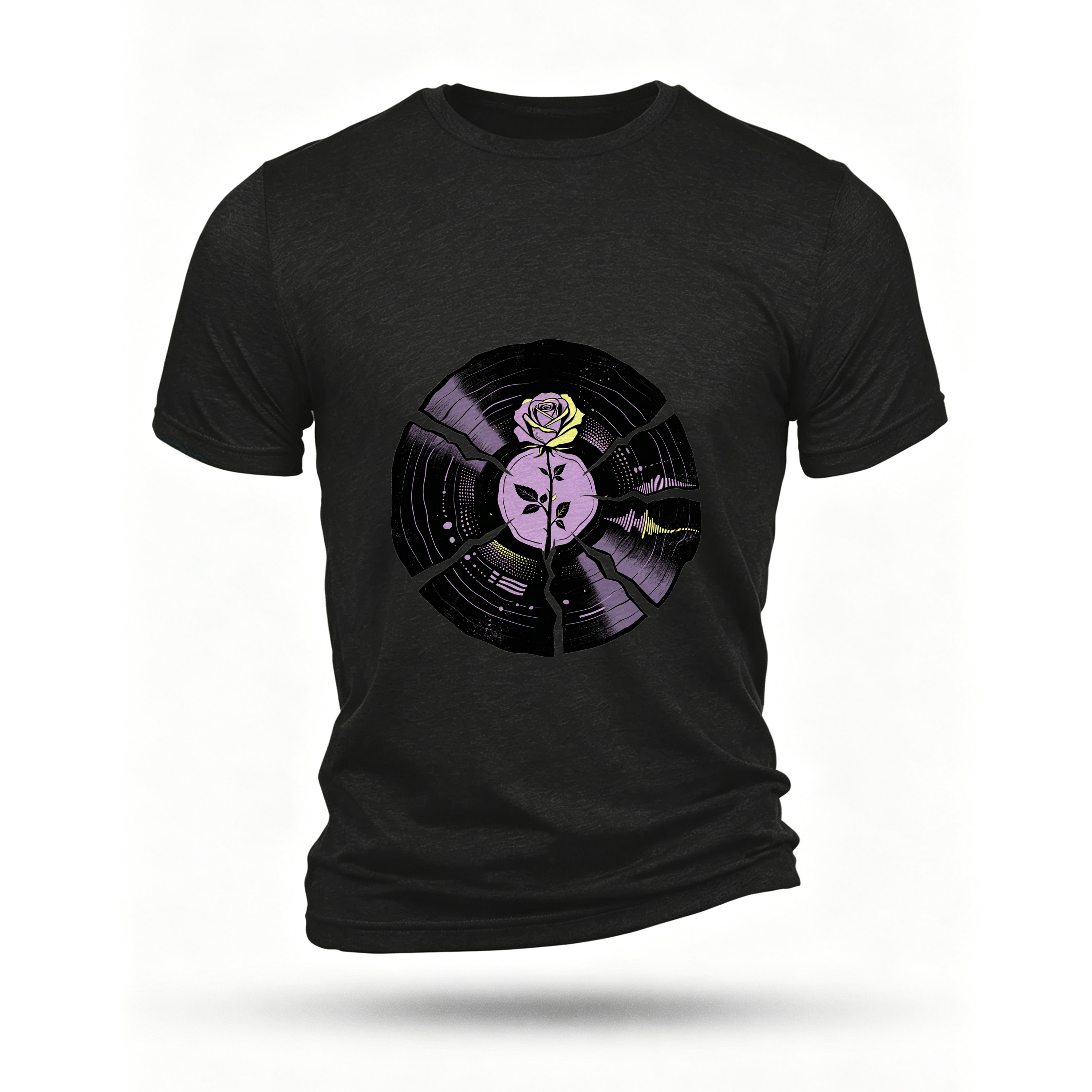 Black T-shirt, front print