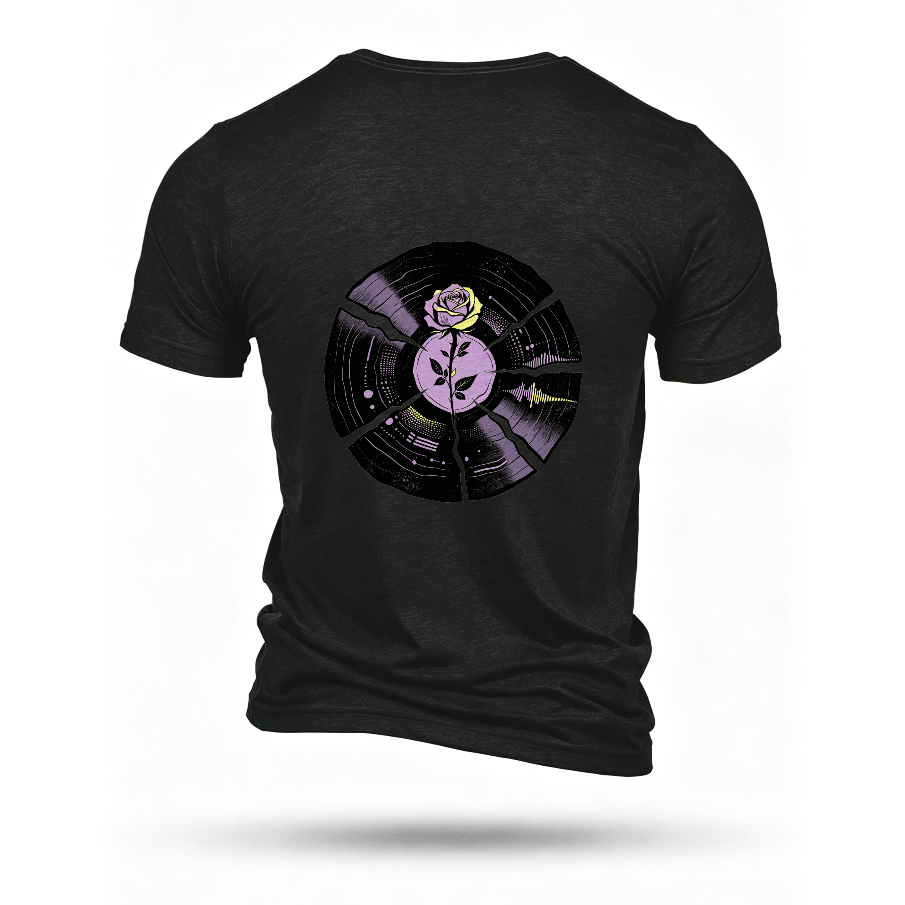 Black T-shirt, back print