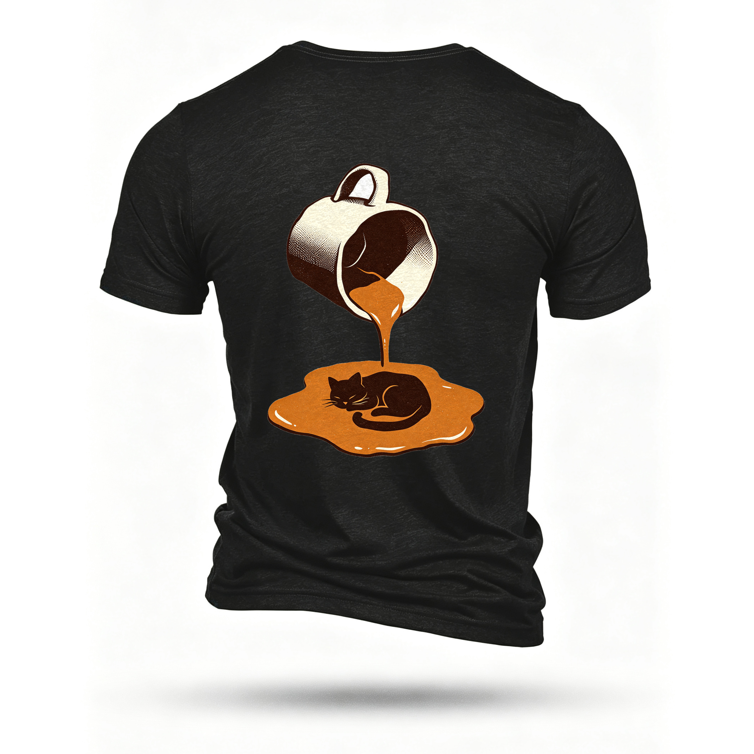 Black T-shirt, back print