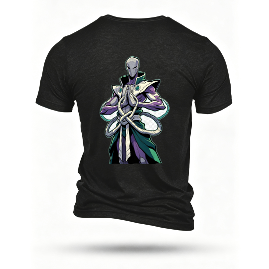 Black T-shirt, back print