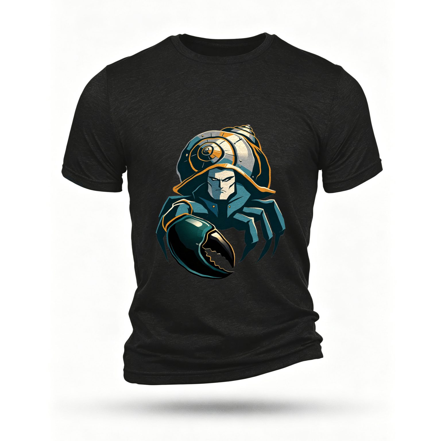 Black T-shirt, front print