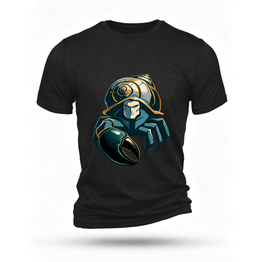 Black T-shirt, front print