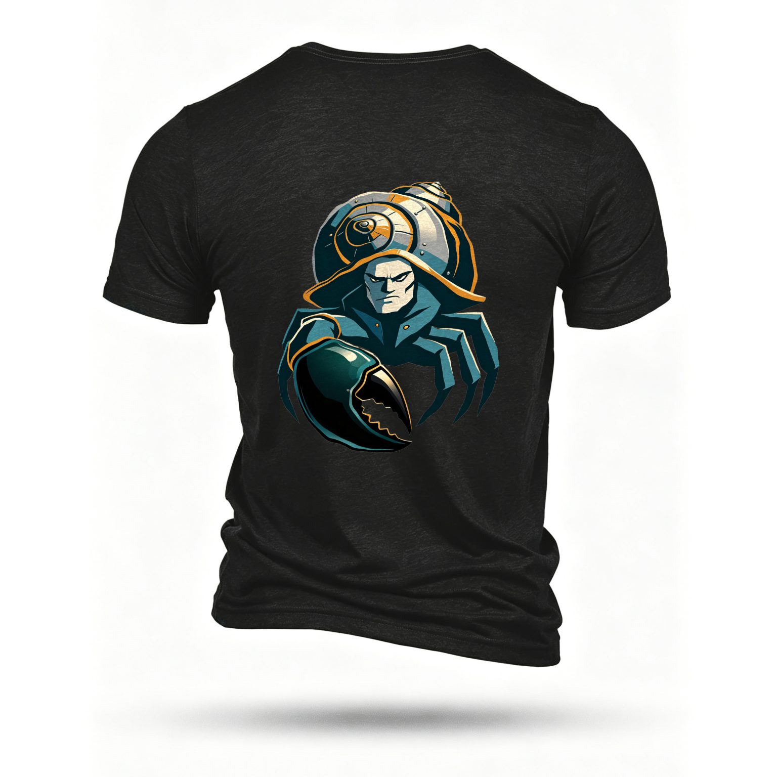Black T-shirt, back print