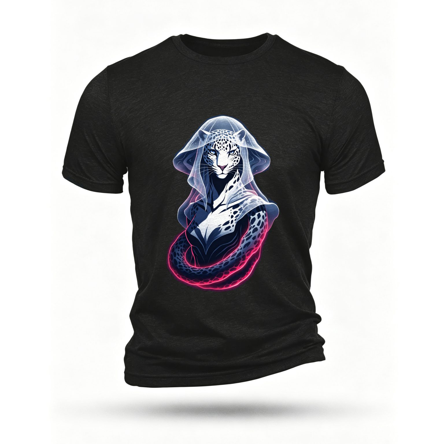 Black T-shirt, front print