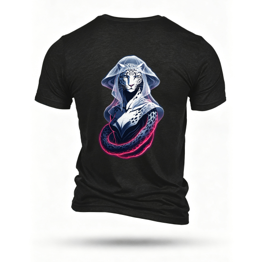 Black T-shirt, back print