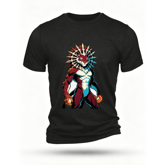 Black T-shirt, front print
