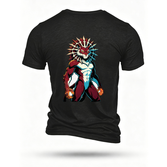 Black T-shirt, back print