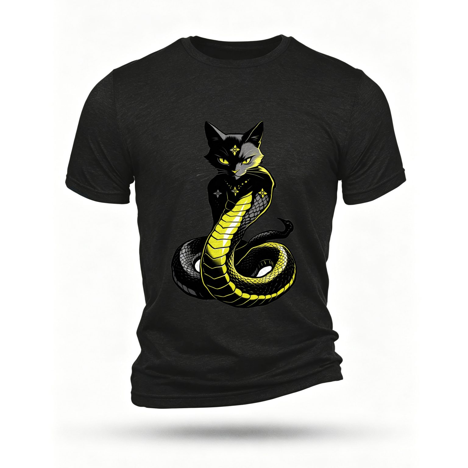 Black T-shirt, front print