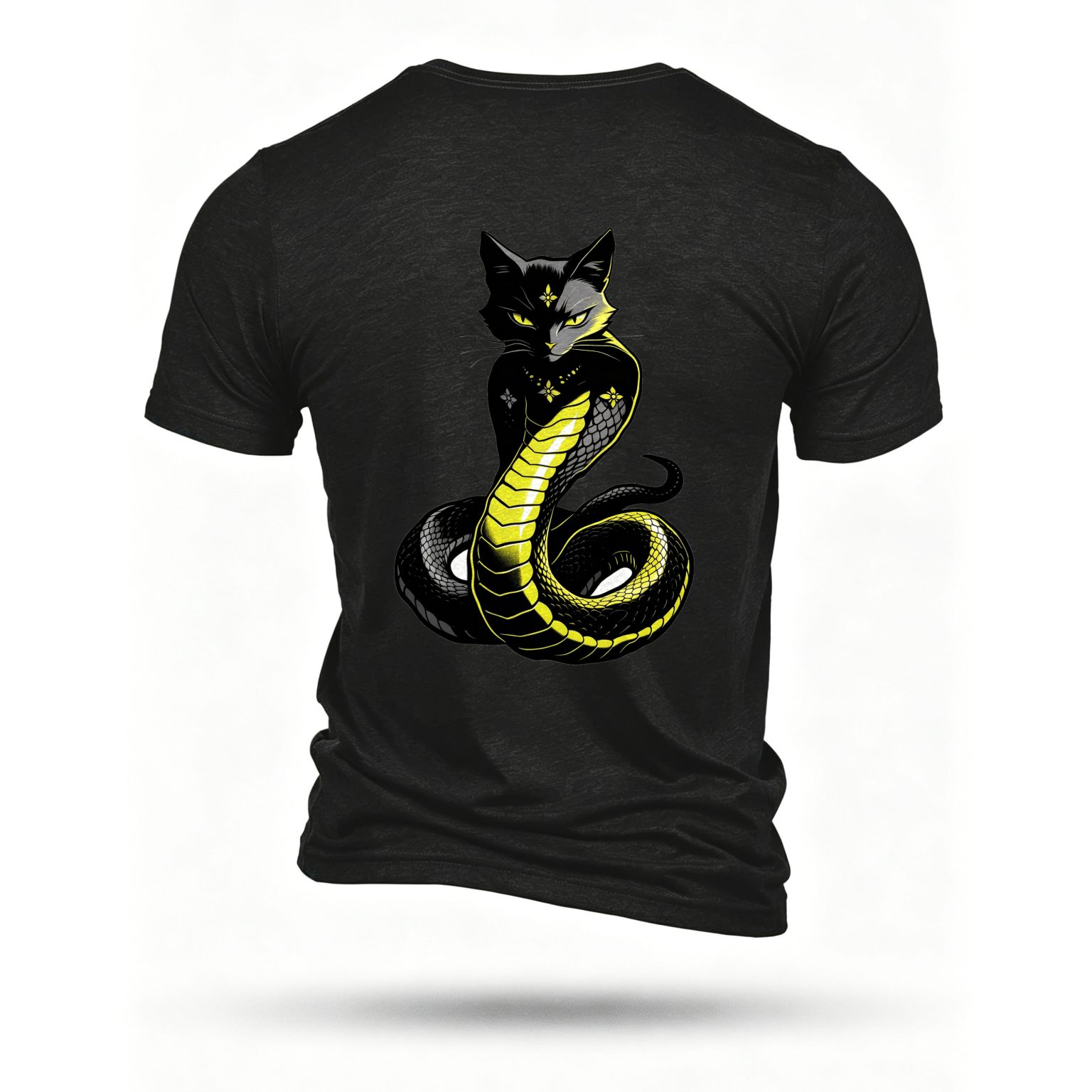 Black T-shirt, back print