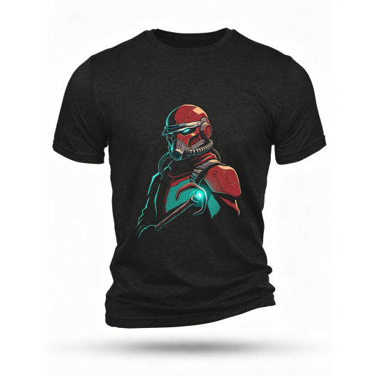 Black T-shirt, front print