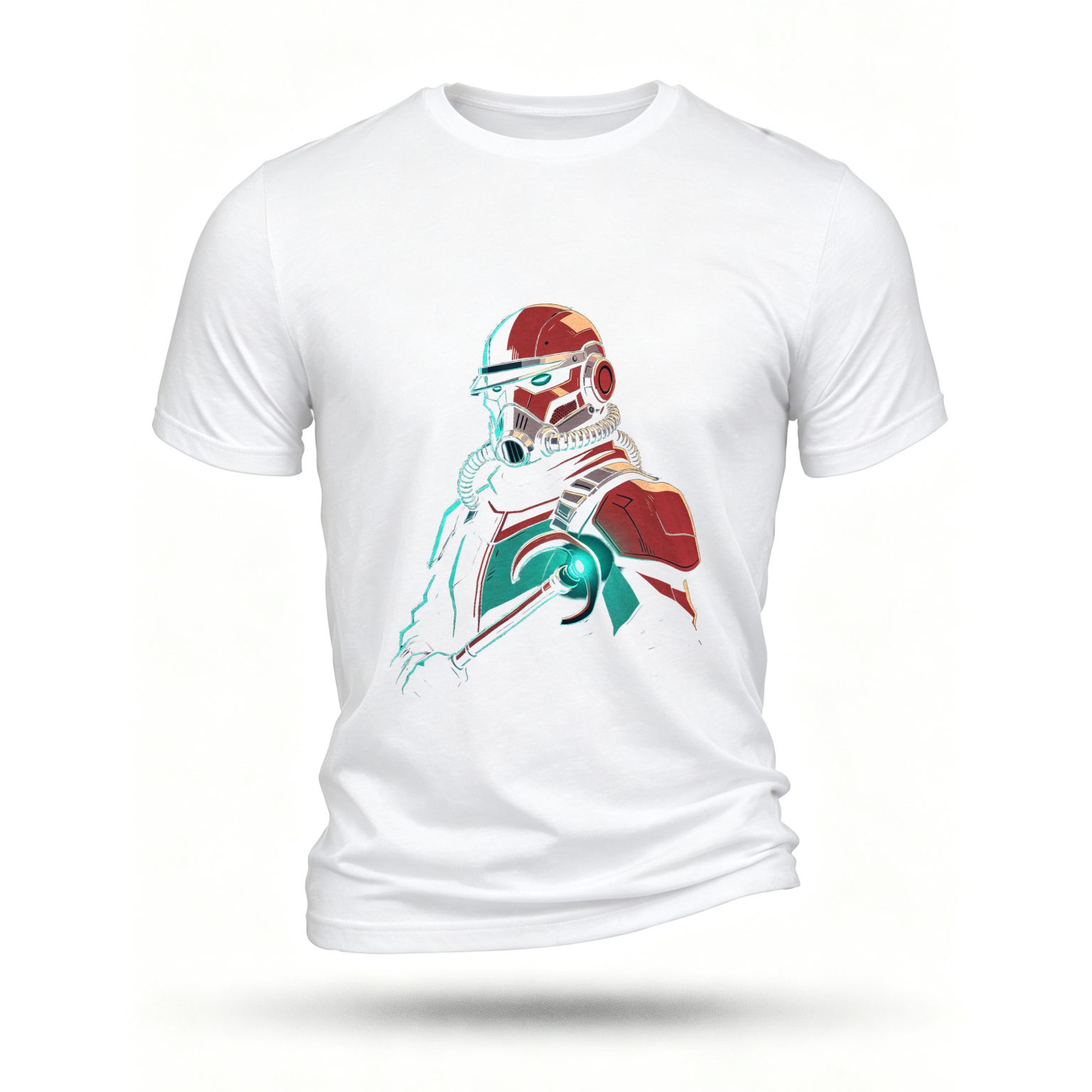 White T-shirt, front print