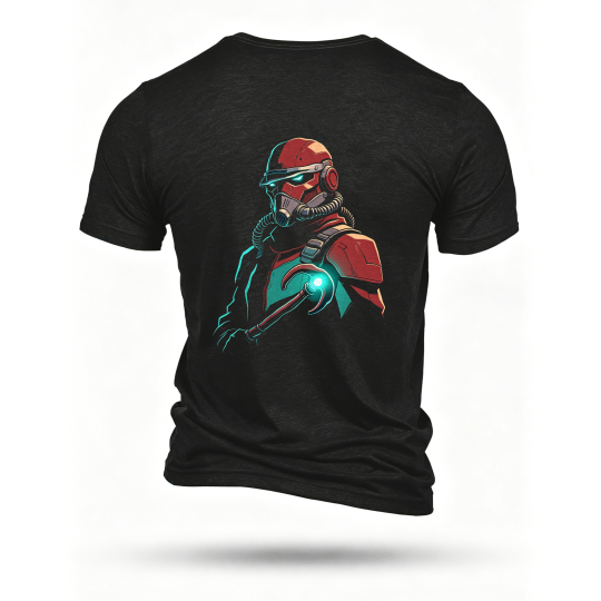 Black T-shirt, back print