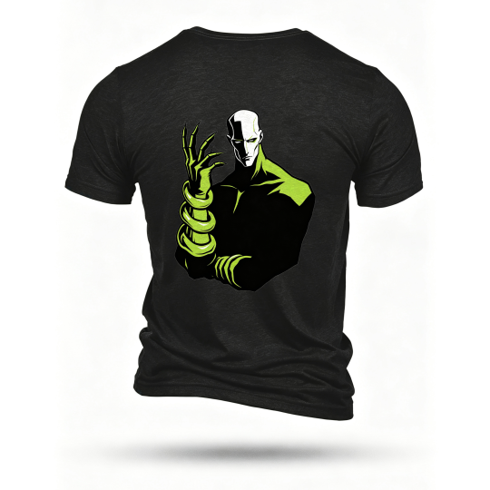 Black T-shirt, back print