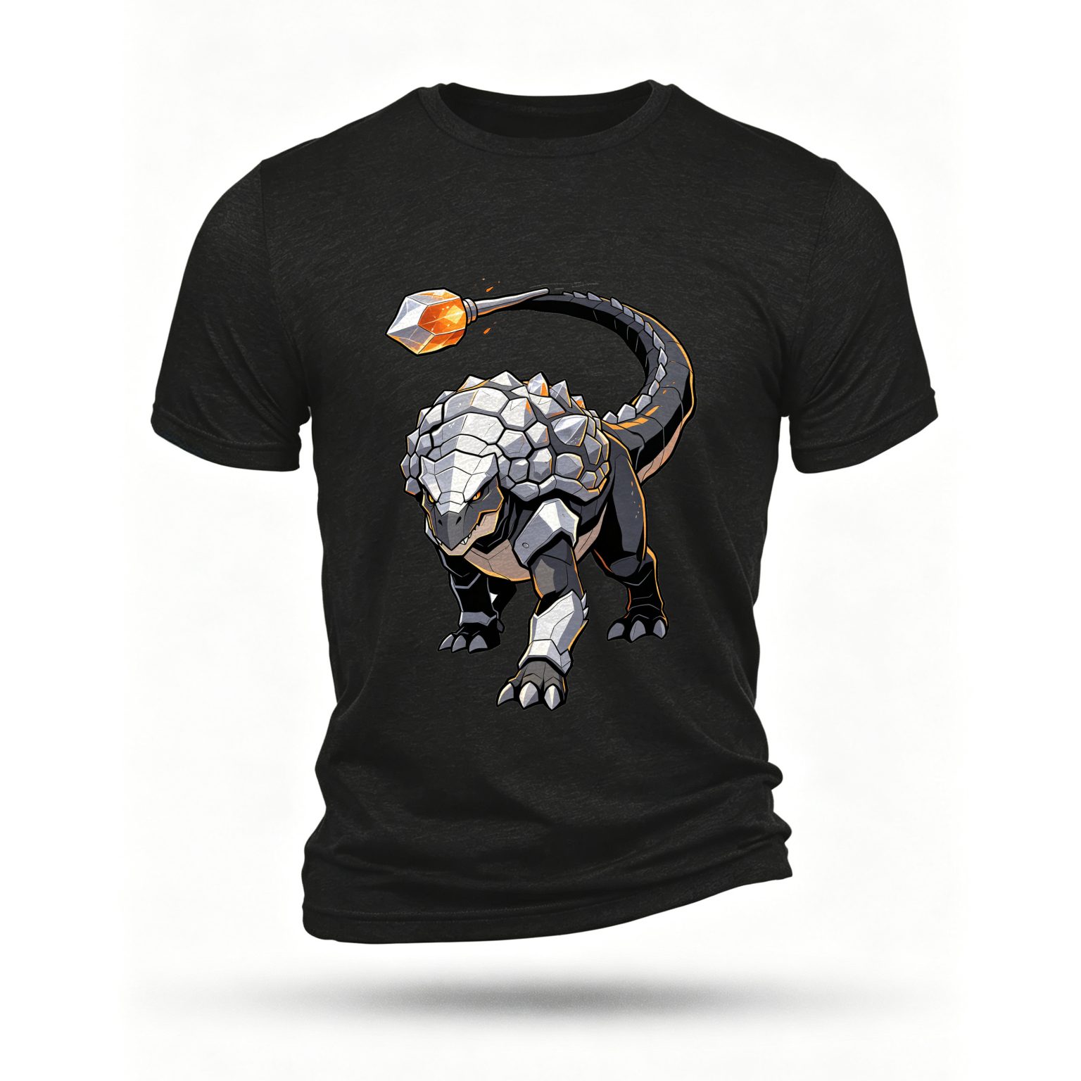 Black T-shirt, front print
