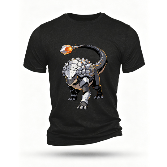 Black T-shirt, front print