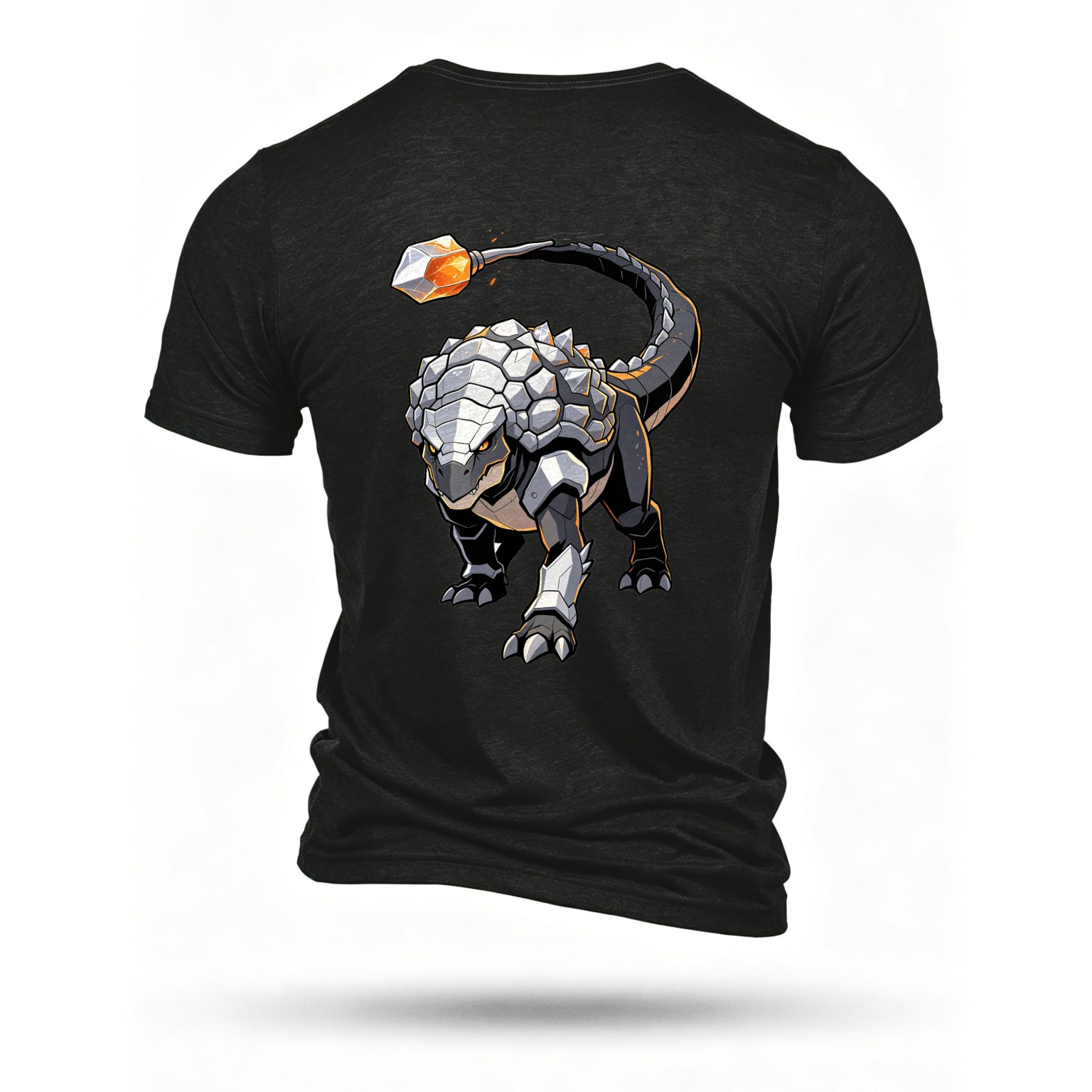 Black T-shirt, back print
