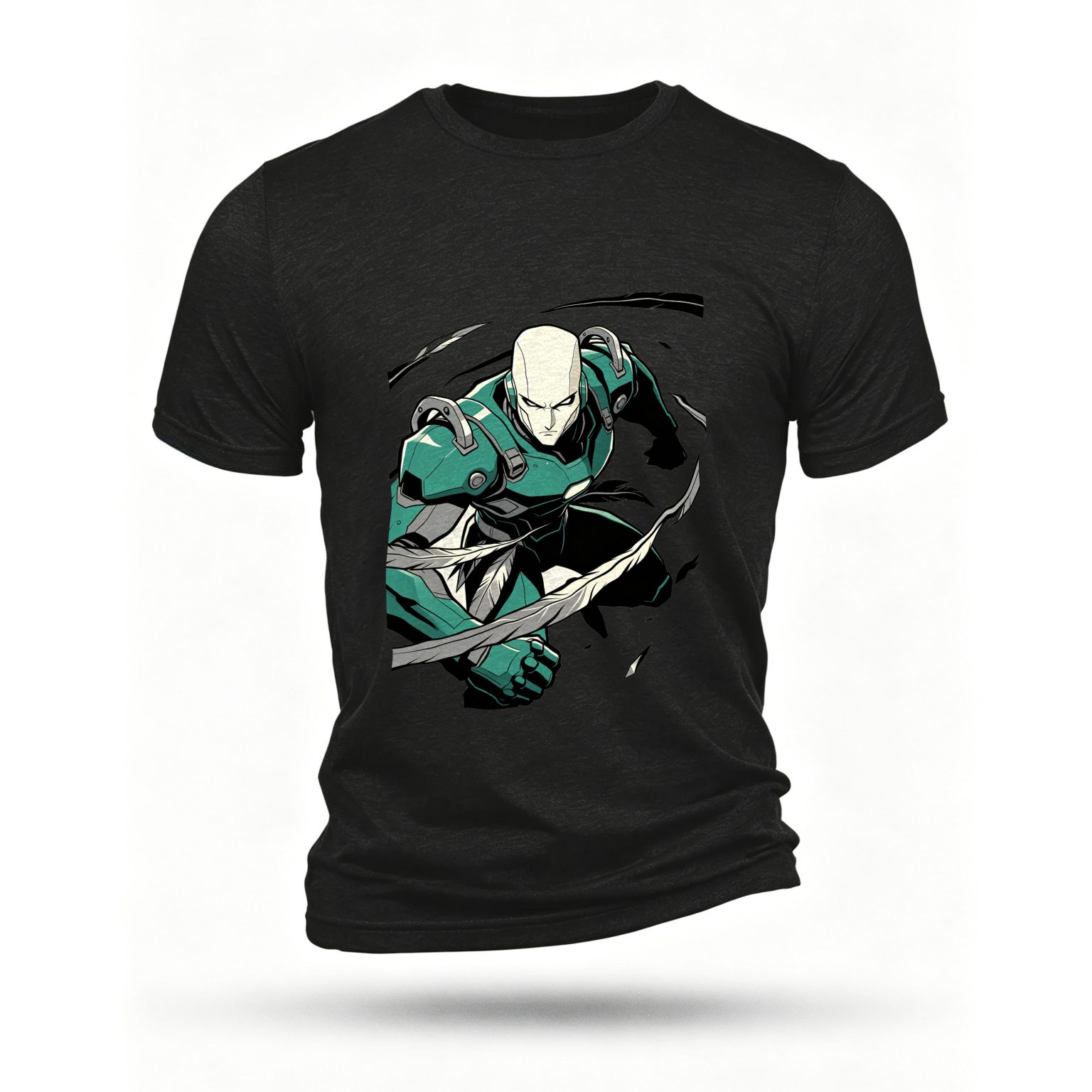 Black T-shirt, front print