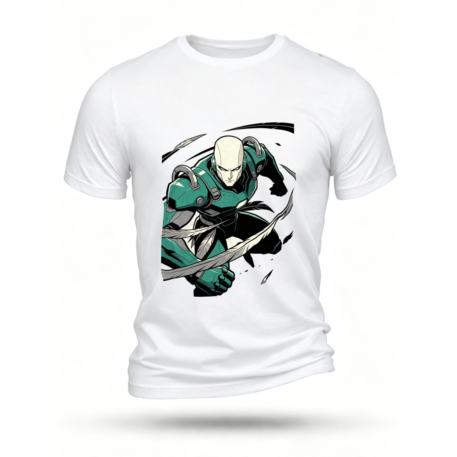 White T-shirt, front print