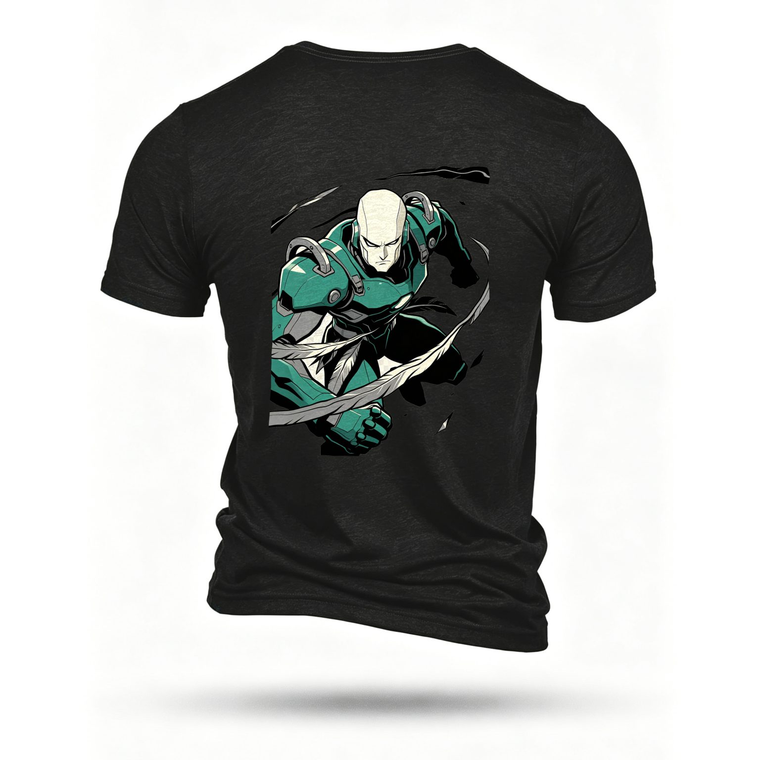 Black T-shirt, back print