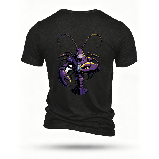 Black T-shirt, back print